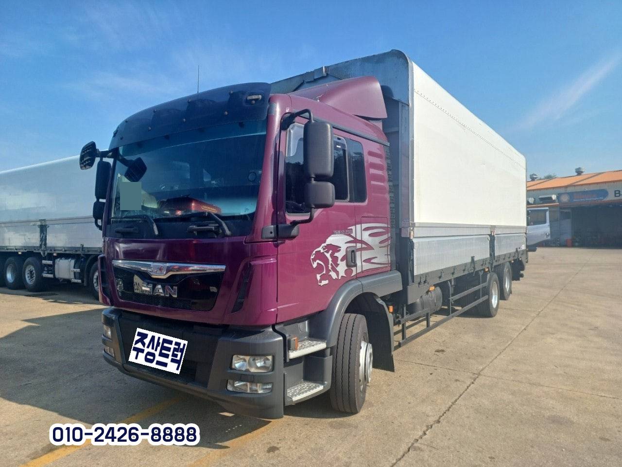 17년 만트럭 4.5톤 TGM 250 오토 후축 윙바디 7m85 중고트럭 윙바디