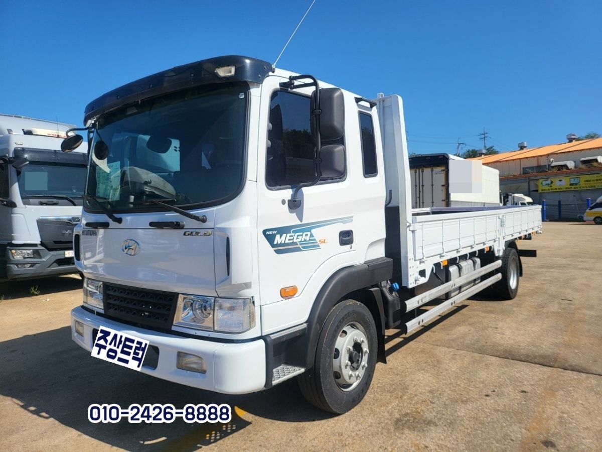 18년 현대 5톤 메가트럭 280 수동 단발이 초장축 카고트럭 6m27 중고트럭 카고트럭