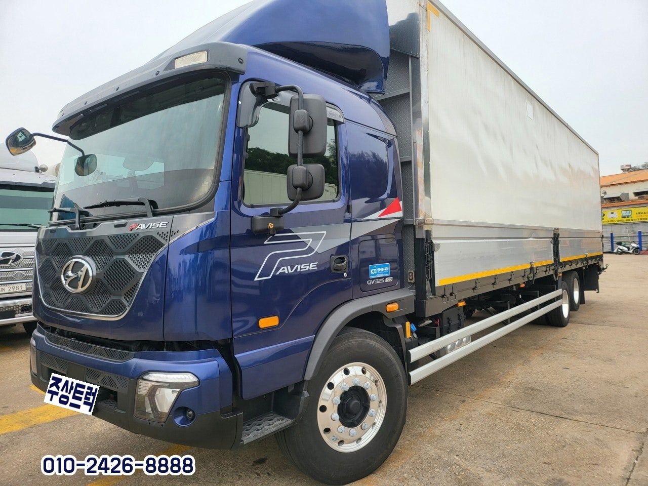 22년 현대 8.5톤 파비스 325 오토 고하중 후축 윙바디 9m80 중고트럭 윙바디